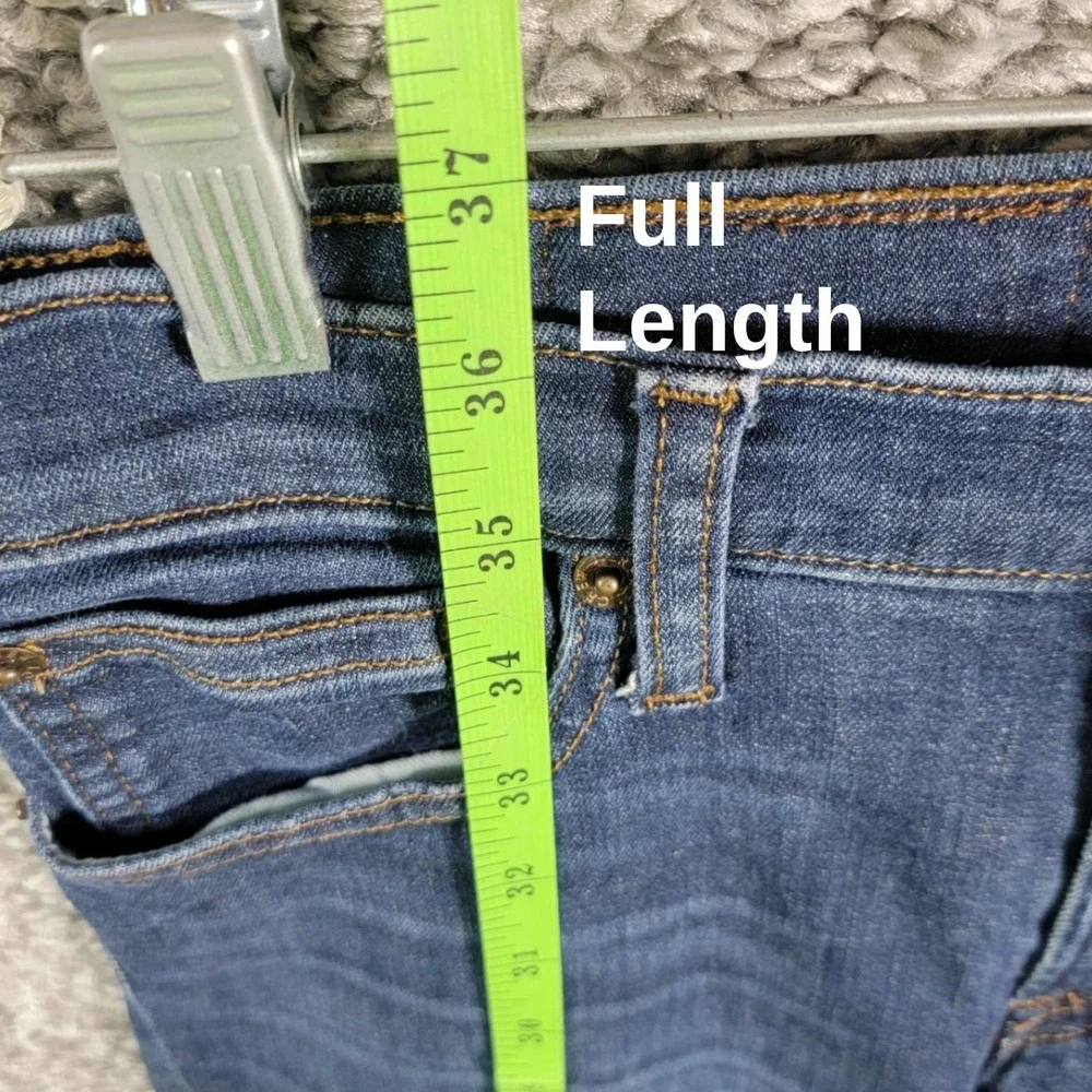 J. Crew Toothpick Skinny Jeans Medium‎ Wash Distressed Denim Womens Size 27